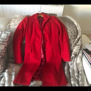 Red Wool Pea Coat.
